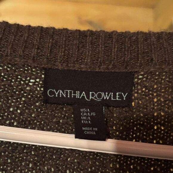 Cynthia Rowley Chocolate Brown long Cardigan with Metal and Leather Accents - Picture 3 of 9